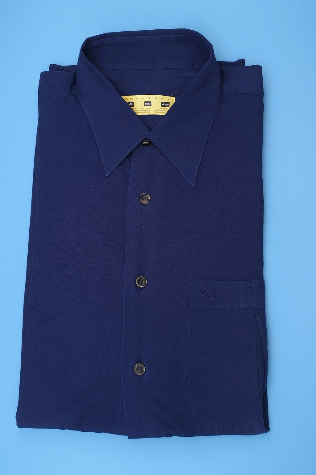 Men's Cotton Full Sleeve Regular Fit Casual Solid Shirt / Casual Blue Shirt