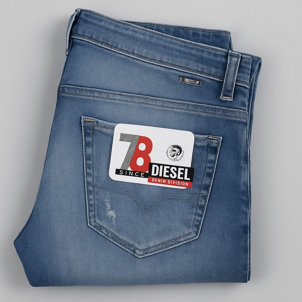 Men's Stretch Fit Mid Rise Jeans || DENIM || LIGHT BLUE || 32 Waist